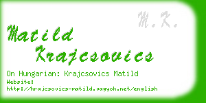 matild krajcsovics business card
